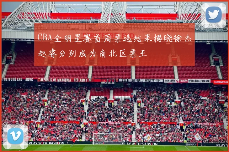 CBA全明星赛首周票选结果揭晓徐杰赵睿分别成为南北区票王