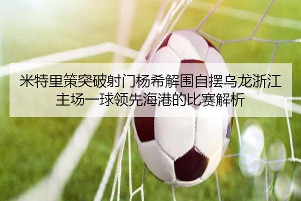米特里策突破射门杨希解围自摆乌龙浙江主场一球领先海港的比赛解析
